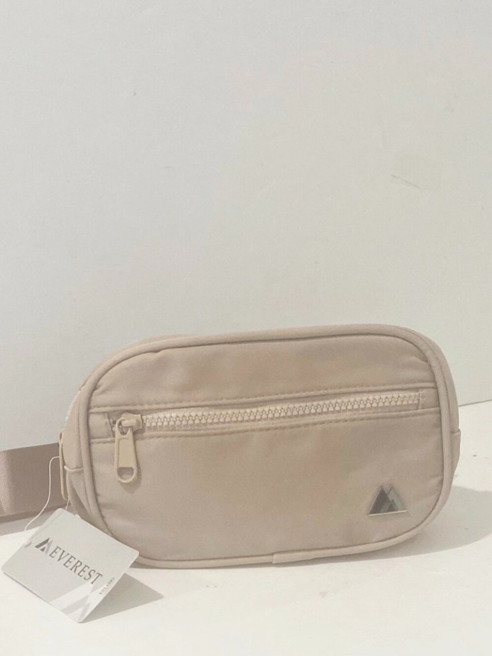 Everest Fanny Waist Pack Beige Multi Section Belt Bag Travel Hiking Womens New